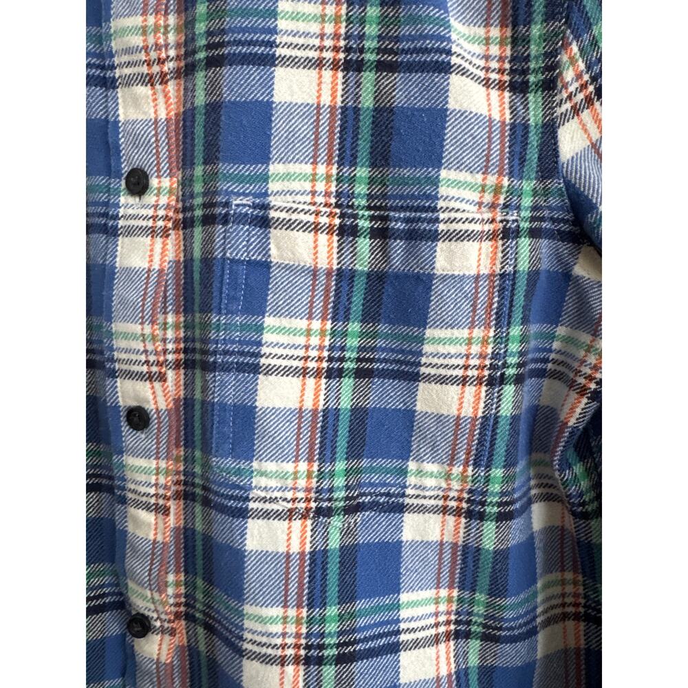 Madewell plaid flannel button down shirt blue & green small - Picture 11 of 12